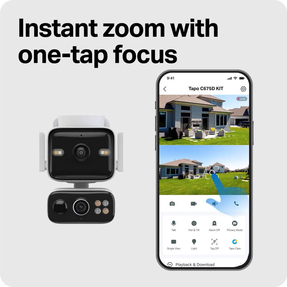 Tapo C675D KIT | Solar Dual-Lens Pan/Tilt Security Camera Kit, Dual 4K 8MP, AI Detection - Image 10