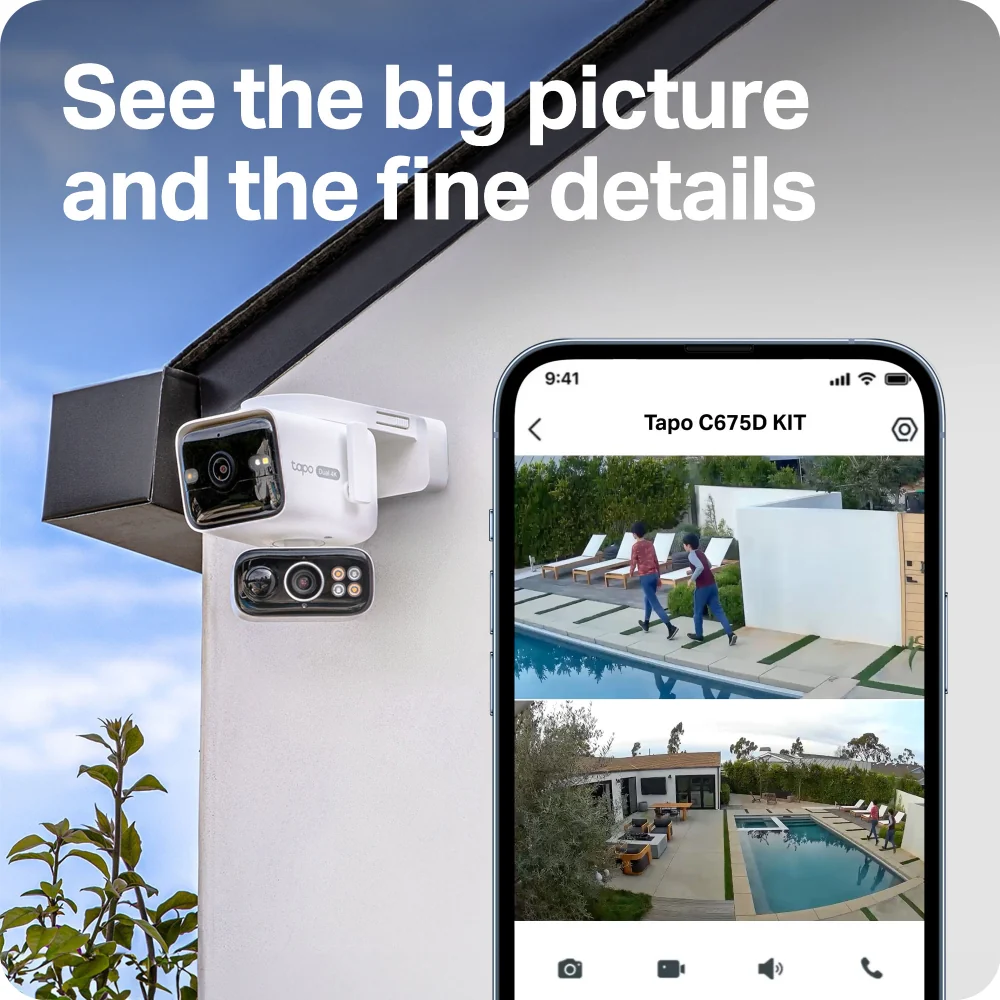 Tapo C675D KIT | Solar Dual-Lens Pan/Tilt Security Camera Kit, Dual 4K 8MP, AI Detection - Image 5