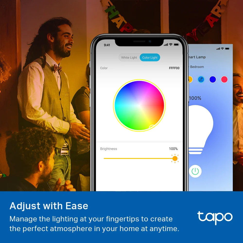 Tapo L530E(2-Pack) | Smart Wi-Fi Light Bulb, E27 Base, Multicolour, App & Voice Control - Image 3