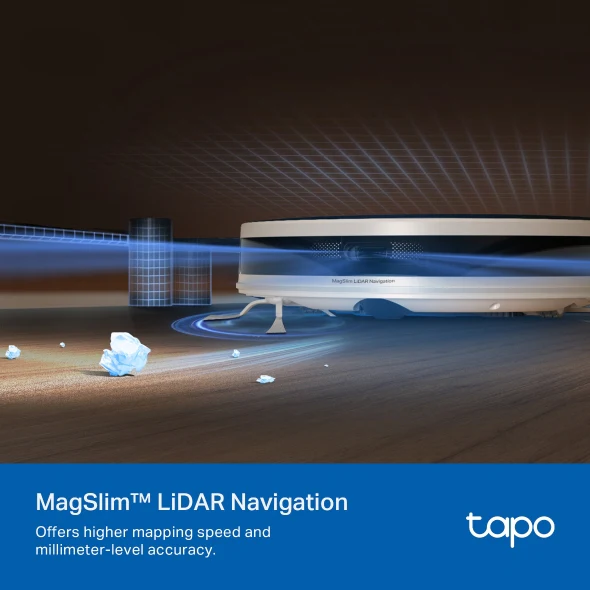 Tapo RV20 Max Plus White | Robot Vacuum & Mop with Auto-Empty Dock, 5300Pa Suction, LiDAR Navigation - Image 6