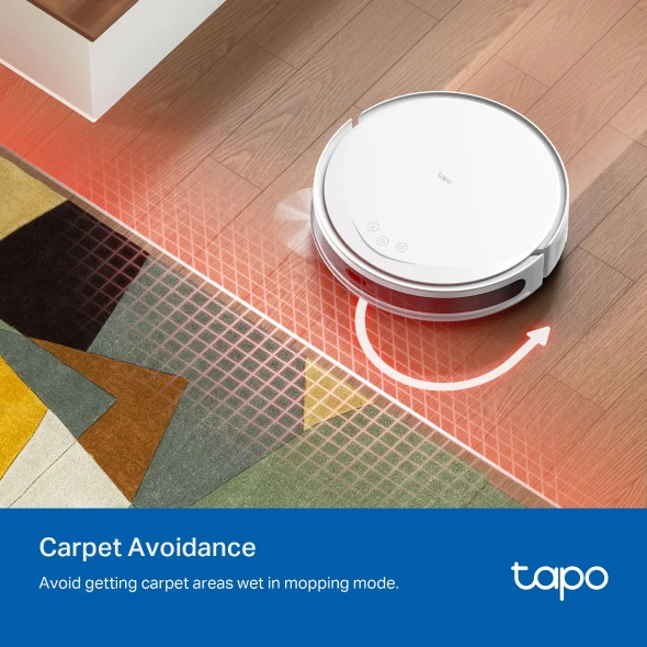 Tapo RV20 Max Plus White | Robot Vacuum & Mop with Auto-Empty Dock, 5300Pa Suction, LiDAR Navigation - Image 8