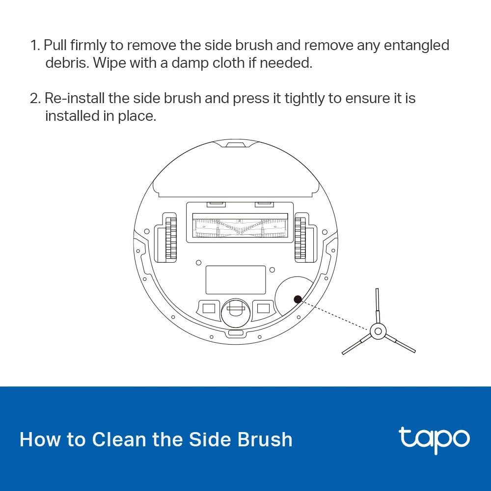 Tapo RVA100 | Tapo Robot Vacuum Replacement Kit, Compatible with Tapo RV30 Plus, RV30, RV30C Mop Plus, RV30C Mop, RV10 Plus & RV10 - Image 9