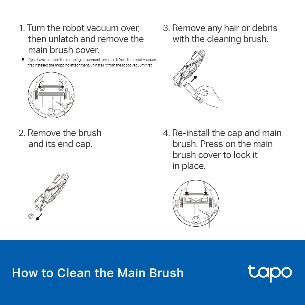 Tapo RVA105 | Tapo Robot Vacuum Replacement Kit, Compatible with Tapo RV30 Max Plus, RV30 Max, RV20 Max Plus & RV20 Max - Image 8