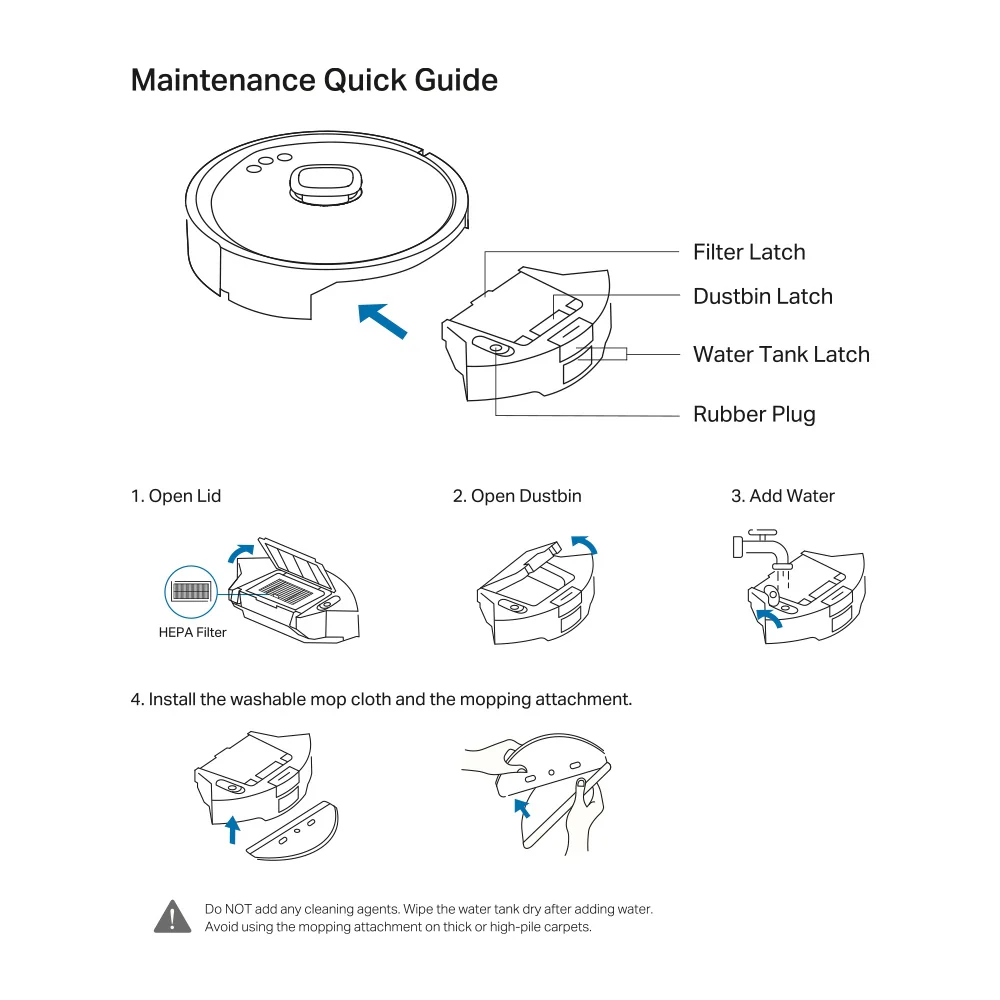 Tapo RVA500 | Robot Vacuum Dustbin & Water Tank, Compatible with RV30 & RV20 Series - Image 2