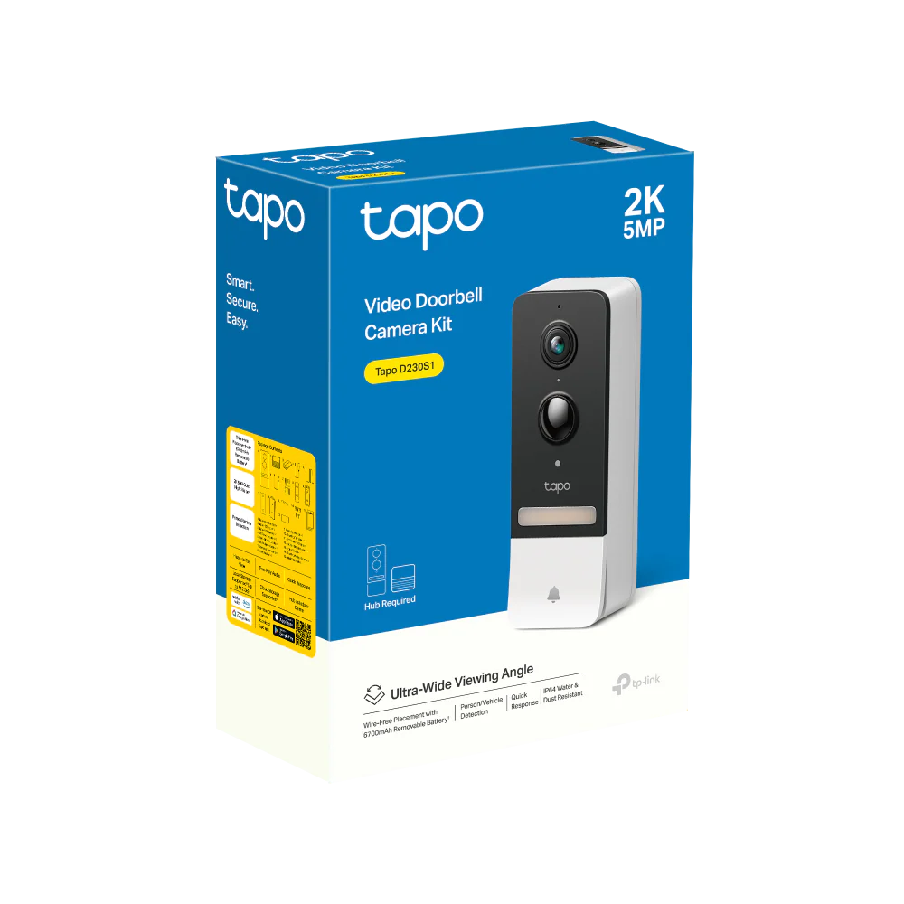 Tapo D230S1 | Smart Battery Video Doorbell, 2K 5MP, Colour Night Vision - Image 12