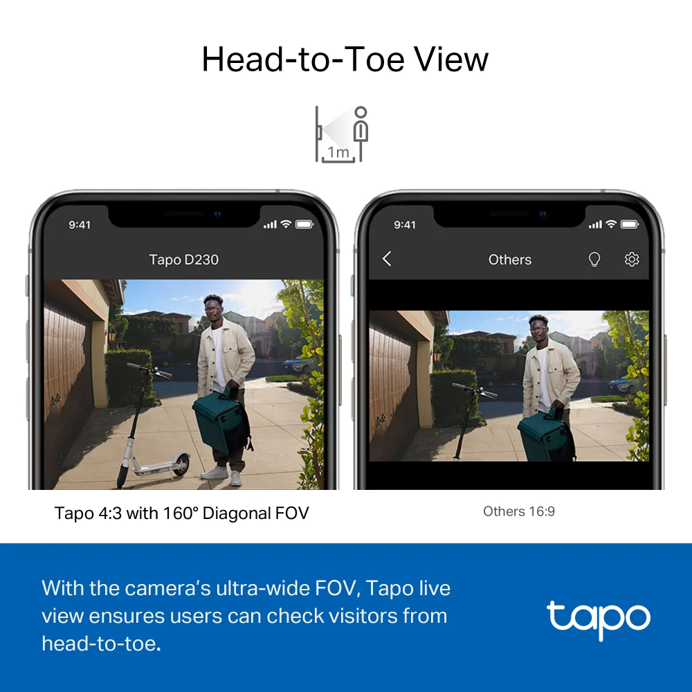 Tapo D230S1 | Smart Battery Video Doorbell, 2K 5MP, Colour Night Vision - Image 4