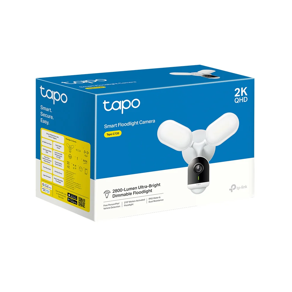 Tapo C720 | Smart Floodlight Camera, 2K QHD, AI Detection - Image 8