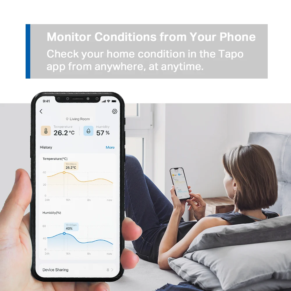 Tapo T315 | Smart Temperature & Humidity Monitor, E-Ink Display, App Alerts - Image 3