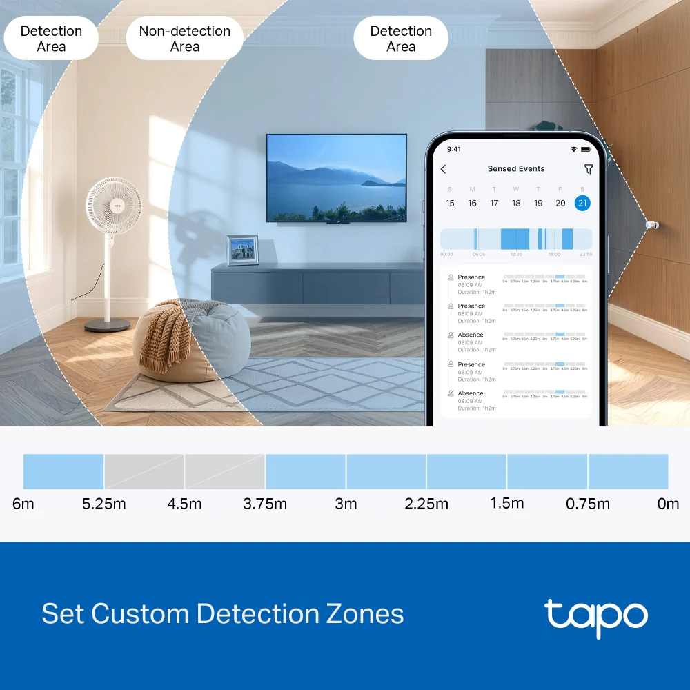 Tapo T150 | Smart Human Presence Sensor, 5-in-1 Detection - Image 5