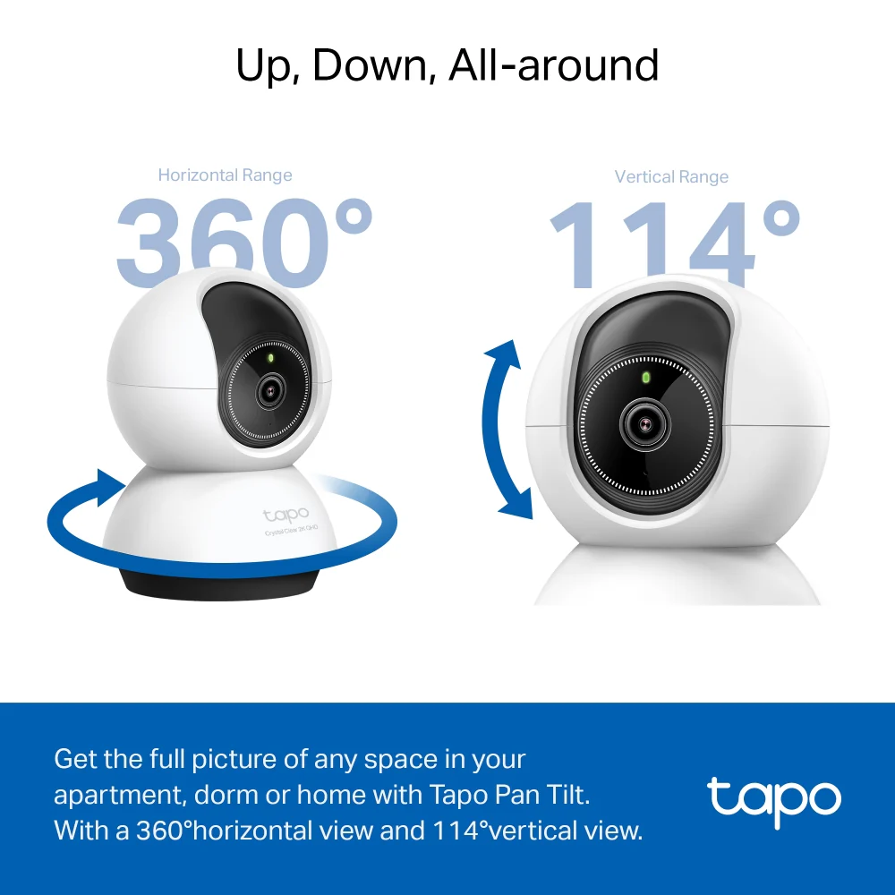 Tapo TC72 | Pan/Tilt AI Home Security Wi-Fi Camera, 2K 4MP, Pan & Tilt, Night Vision - Image 4