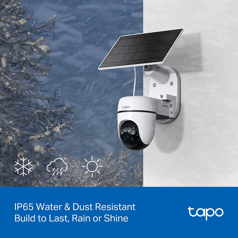 TC90 KIT | Solar Pan/Tilt Security Camera Kit, 2K 3MP, Night Vision - Image 12