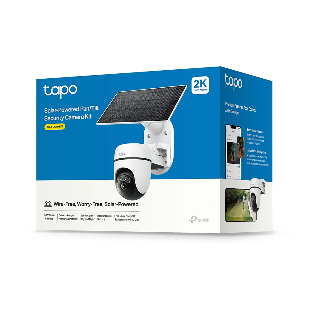 TC90 KIT | Solar Pan/Tilt Security Camera Kit, 2K 3MP, Night Vision - Image 13
