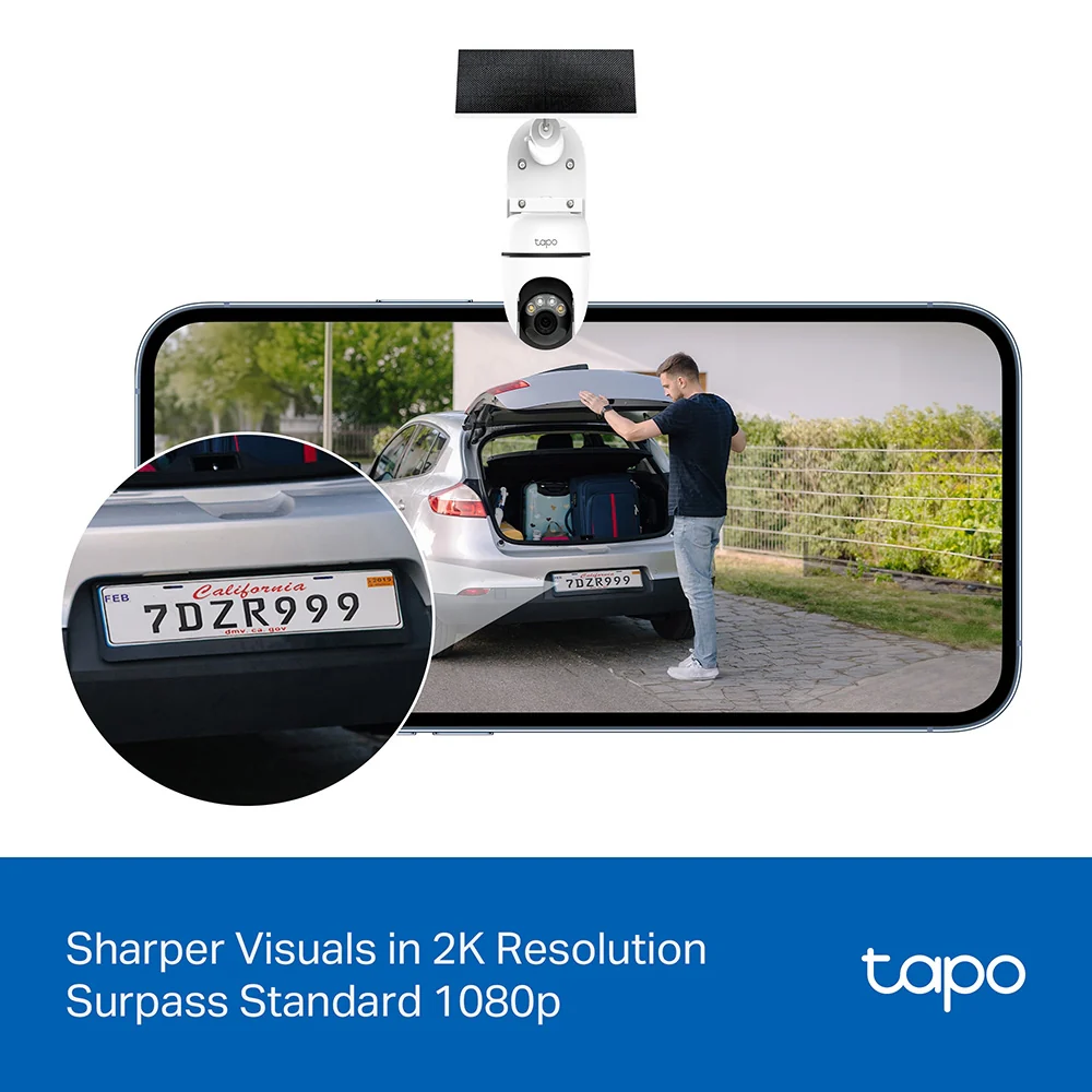 TC90 KIT | Solar Pan/Tilt Security Camera Kit, 2K 3MP, Night Vision - Image 8