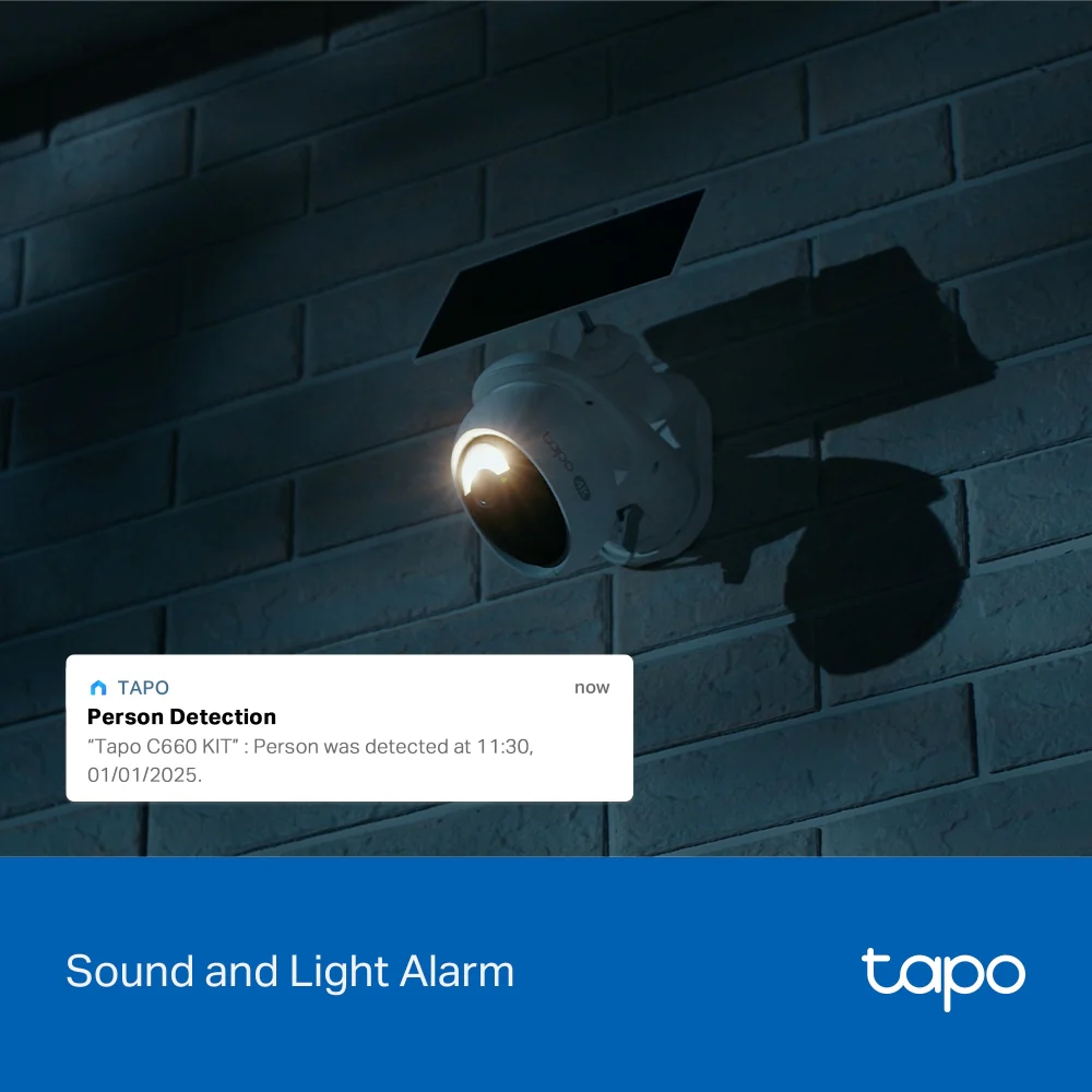 Tapo C660 KIT | Solar Pan/Tilt Security Camera Kit, 4K 8MP, AI Tracking - Image 10