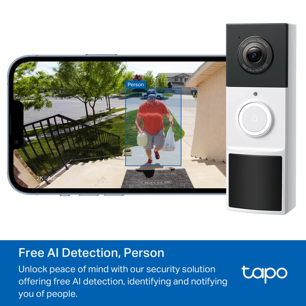 TD21 | Tapo Video Doorbell Camera, 2K Clarity, Full Colour Night Vision - Image 4