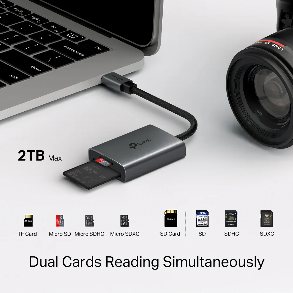 UA430C | USB-C to SD & microSD Card Reader, UHS-I, Dual Card Access - Image 2