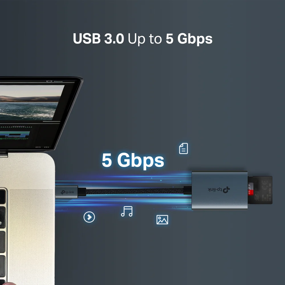 UA430C | USB-C to SD & microSD Card Reader, UHS-I, Dual Card Access - Image 6