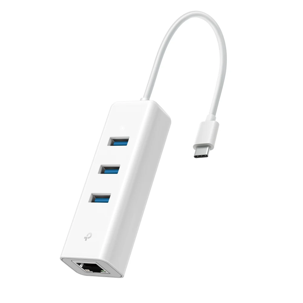 UE330C | USB-C 3-Port Hub with Gigabit Ethernet, 5Gbps, Plug & Play