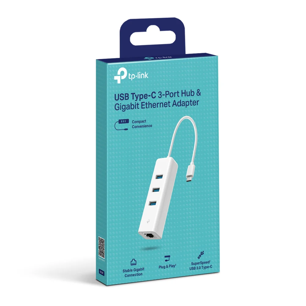 UE330C | USB-C 3-Port Hub with Gigabit Ethernet, 5Gbps, Plug & Play - Image 3