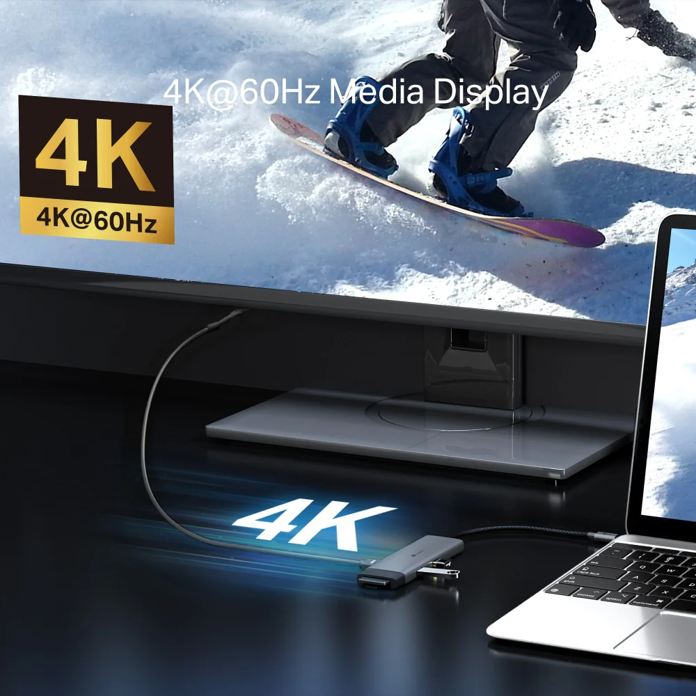 UH7020C | USB-C 7-in-1 Hub, 4K@60Hz HDMI, 100W Power Delivery - Image 5