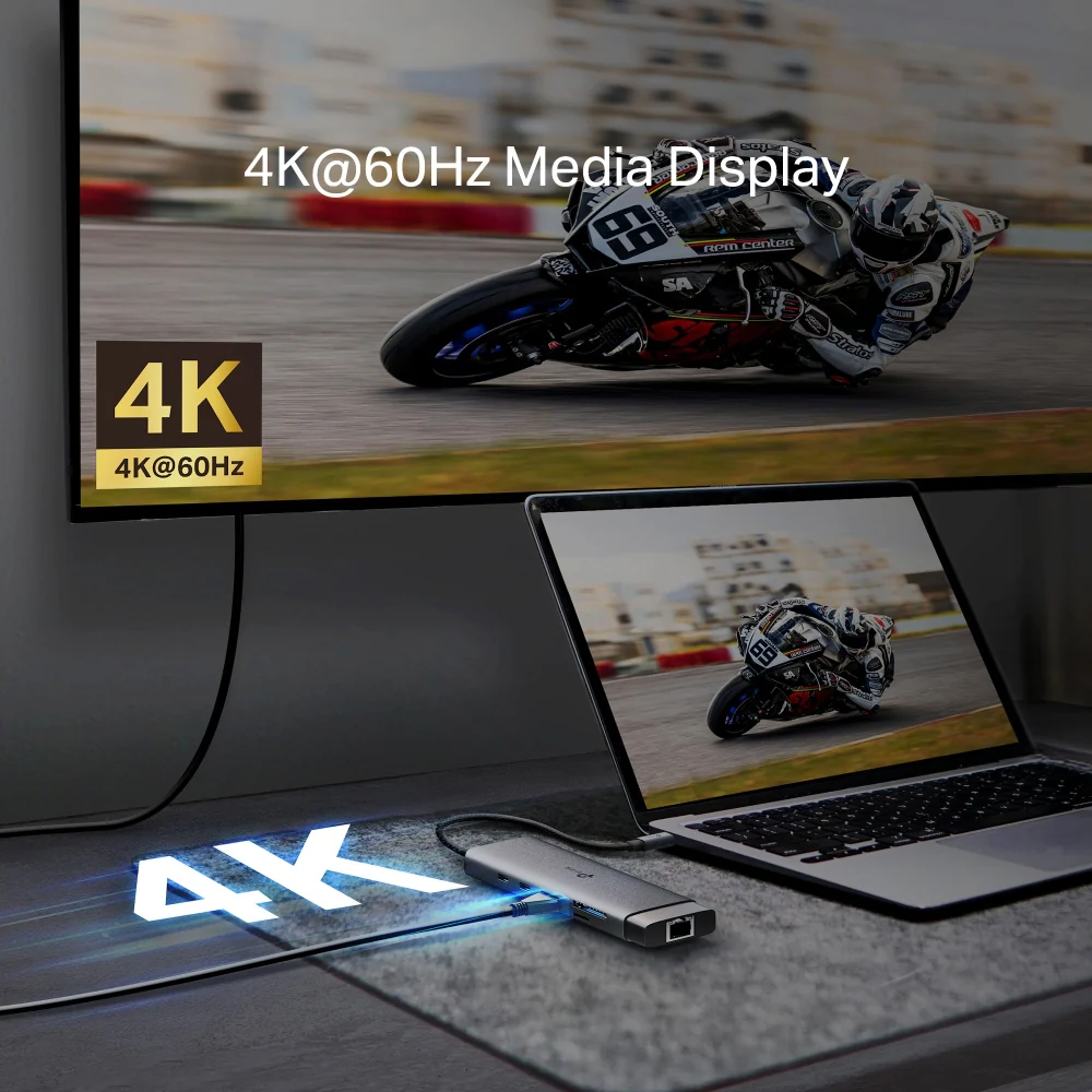UH9120C | USB-C 9-in-1 Hub, 4K@60Hz HDMI, 100W Power Delivery - Image 4